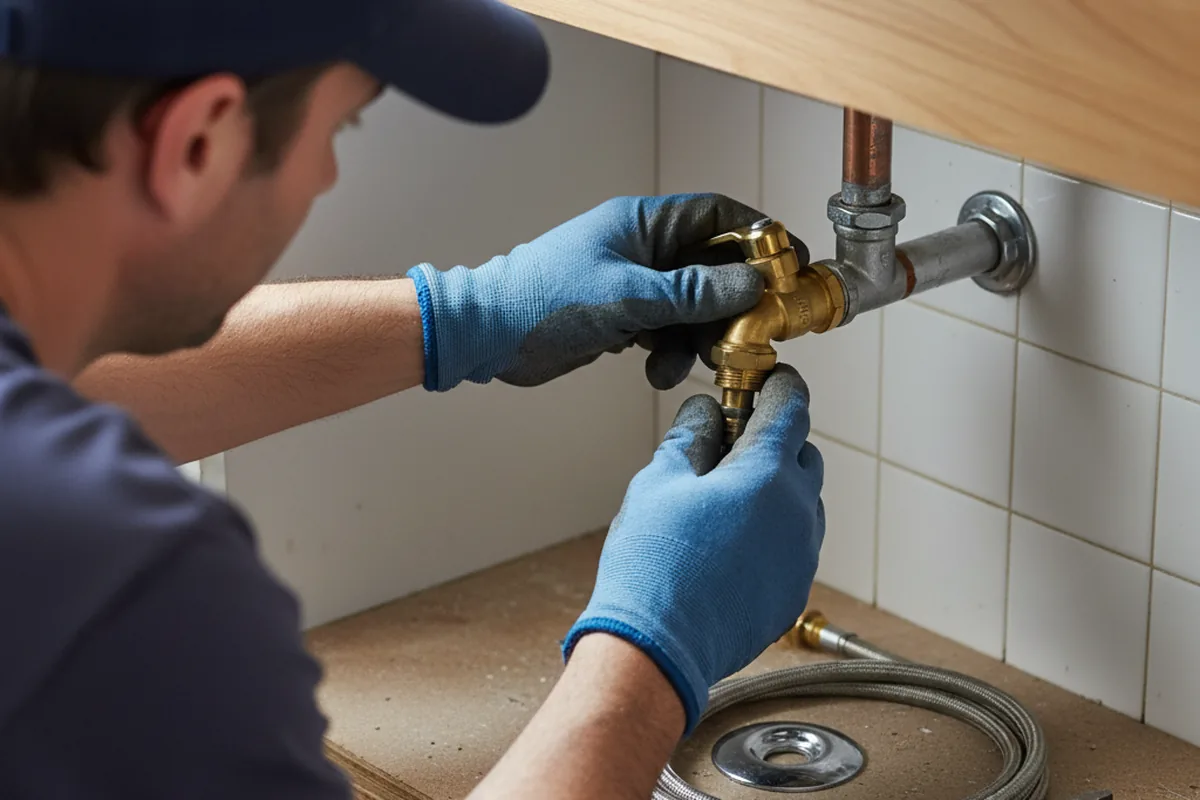 Shutoff valve and fitting work during Emergency Plumbing in Sunbright